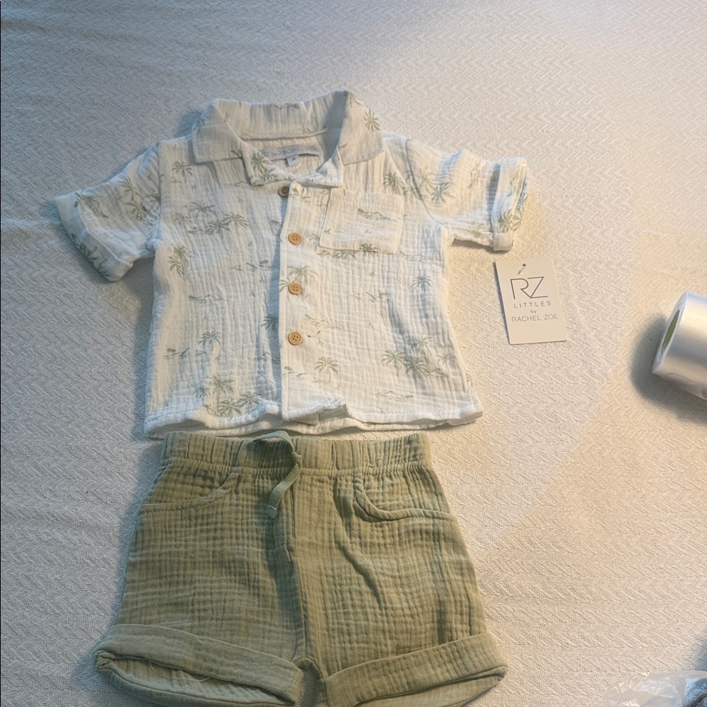 Rachel Zoe Kids Matching Set 2T in White and Green